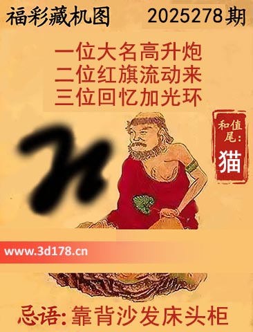 3d第2025278期正版藏机图推荐:二位红旗流动来