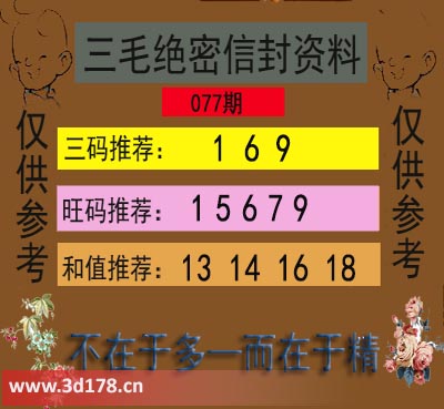 3d第2026077期三毛绝密信封资料图旺码推荐：15679