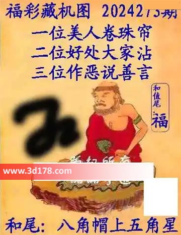 正版藏机图3d第2024273期忌语：八角帽上五角星