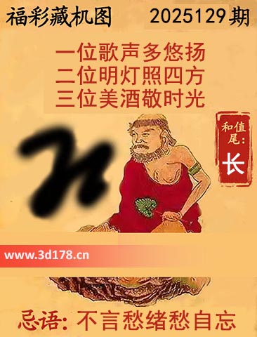 第2025129期3d正版藏机图推荐和值尾：长