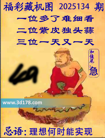 第2025134期3d正版藏机图推荐和值尾：美