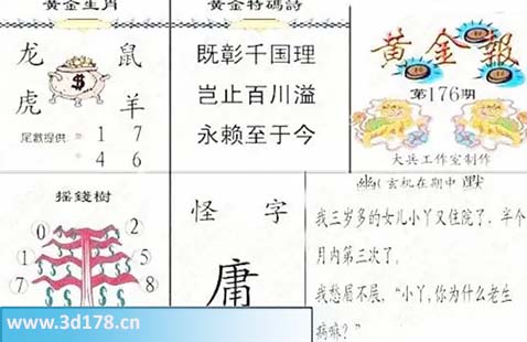 3d第2025176黄金报尾数推荐：单1 7