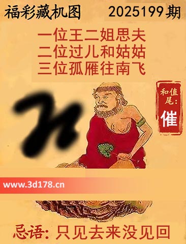 正版藏机图3d第2025199期忌语：只见去来没见回