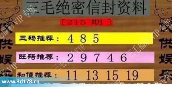 3d第2025215毛绝密信封资料图三码推荐：458