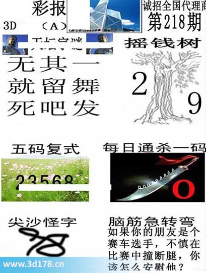 香港彩报3d第2025218期双胆推荐：29