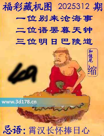 第2025312期3d正版藏机图推荐:霄汉长怀捧日心