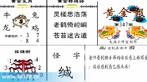 3d第2025347黄金报尾数推荐：双48