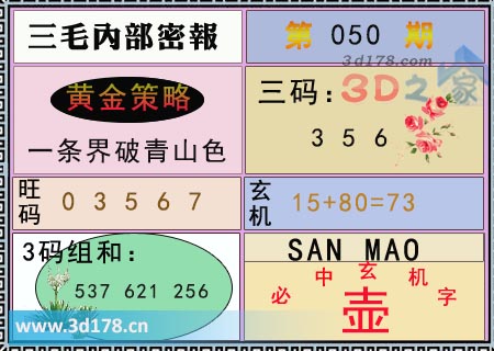 3d第2026050期三毛内部密报图黄金策略:一条界破青山色
