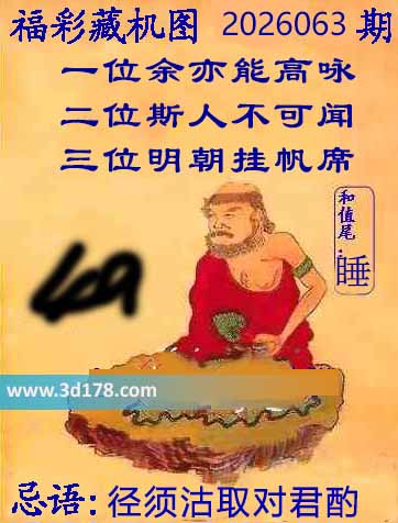 第2026063期3d正版藏机图推荐：径须沽取对君酌