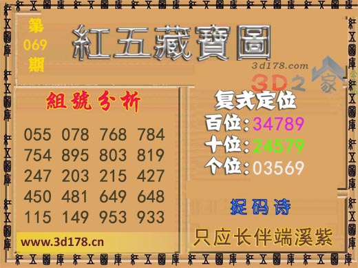 3d第2026069期红五藏宝图捉码诗：只应长伴端溪紫