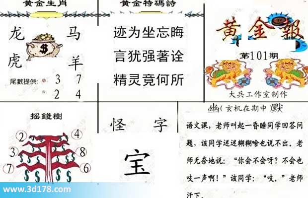 3d第2026101黄金报尾数推荐：双24