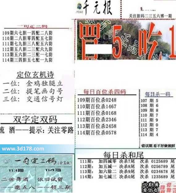 布衣千元报3d第2026114期百位杀：1347