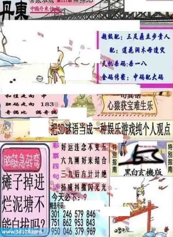3d第2026117期丹东快报图三胆推荐：138