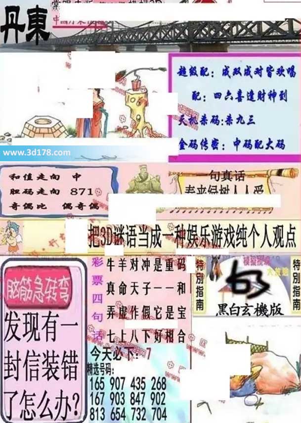 3d第2026121期丹东快报图三胆推荐：178