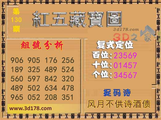 3d第2026130红五藏宝图捉码诗：风月不供诗酒债