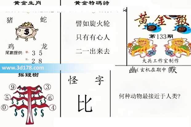 3d第2026133黄金报尾数推荐：双数看2 8