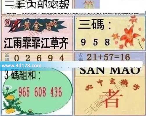 3d第2026142期三毛内部密报图三码推荐:589