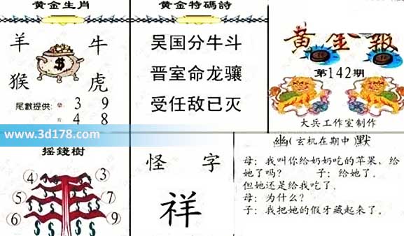 3d第2026142黄金报尾数推荐:双数看48