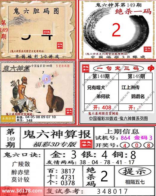 3d第2026149期鬼六神算系列图
