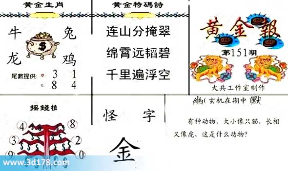 3d第2026151黄金报尾数推荐:双数看48
