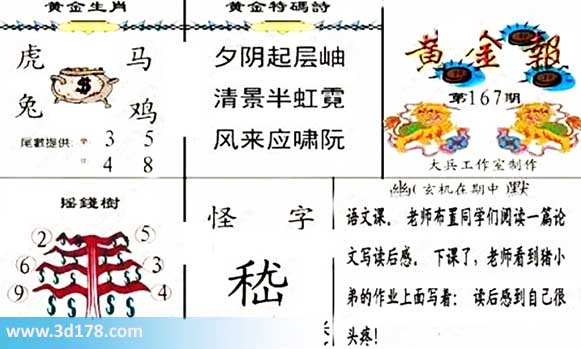 3d第2026167黄金报尾数推荐：单数看35