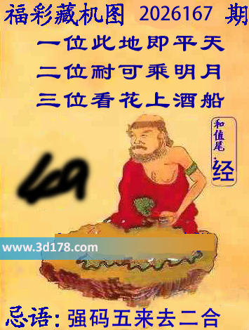 第2026167期3d正版藏机图推荐：强码五来去二合