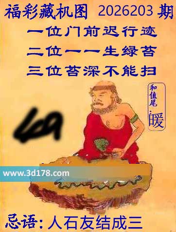 第2026203期3d正版藏机图推荐：人石友结成三