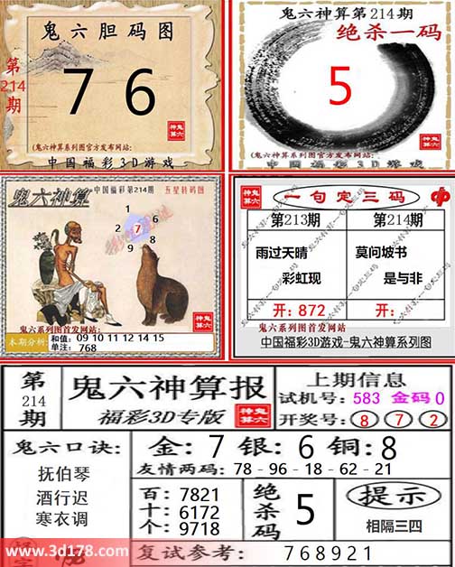 3d第2026214期鬼六神算系列图