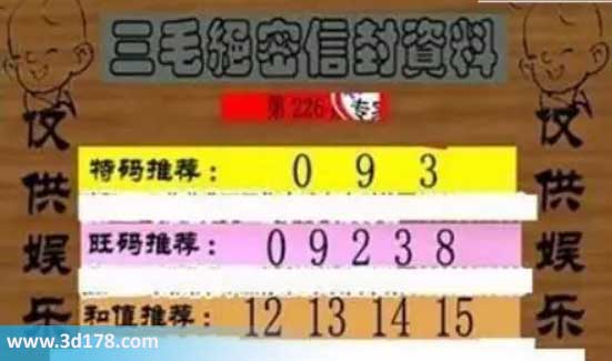 3d第2026226三毛绝密信封资料图胆码推荐：039
