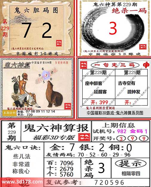3d第2026229期鬼六神算系列图