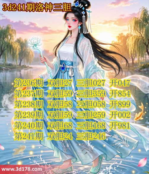 第2026241期3d洛神胆码图强力推荐：三胆246