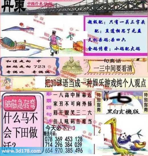 3d第2026249期丹东快报图三胆推荐:237
