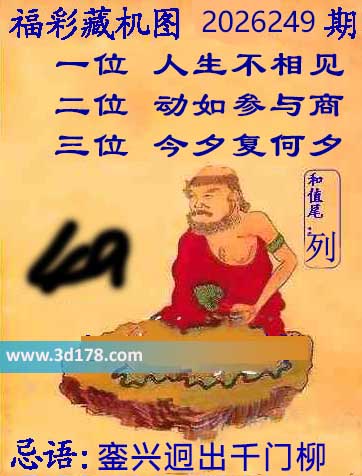 第2026249期3d正版藏机图推荐:銮兴迥出千门柳