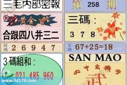 3d第2026258期三毛内部密报图旺码推荐:24679