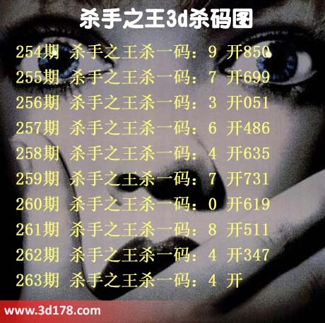 杀手之王杀码图3d第2026263期推荐:杀一码4