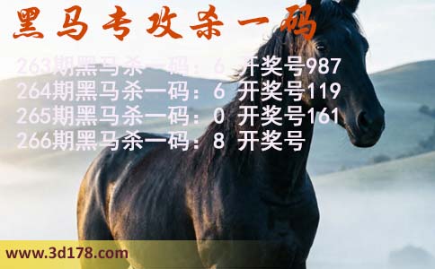黑马专攻一码3d第2026266期杀码预测:杀一码8