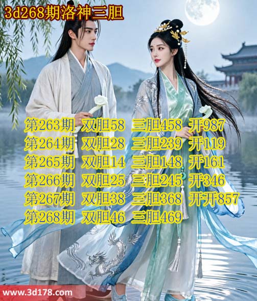 第2026268期3d洛神胆码图强力推荐:三胆469