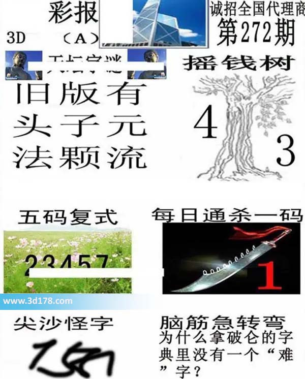 香港彩报3d第2026272期杀一码：2