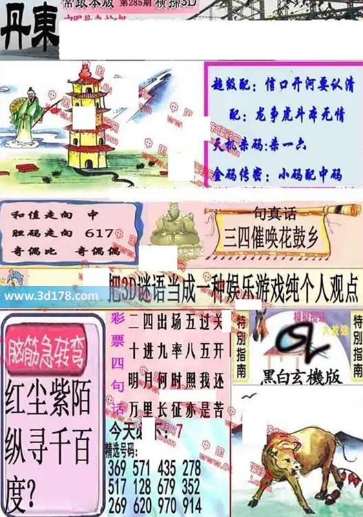 3d第2026285期丹东快报图三胆推荐:167